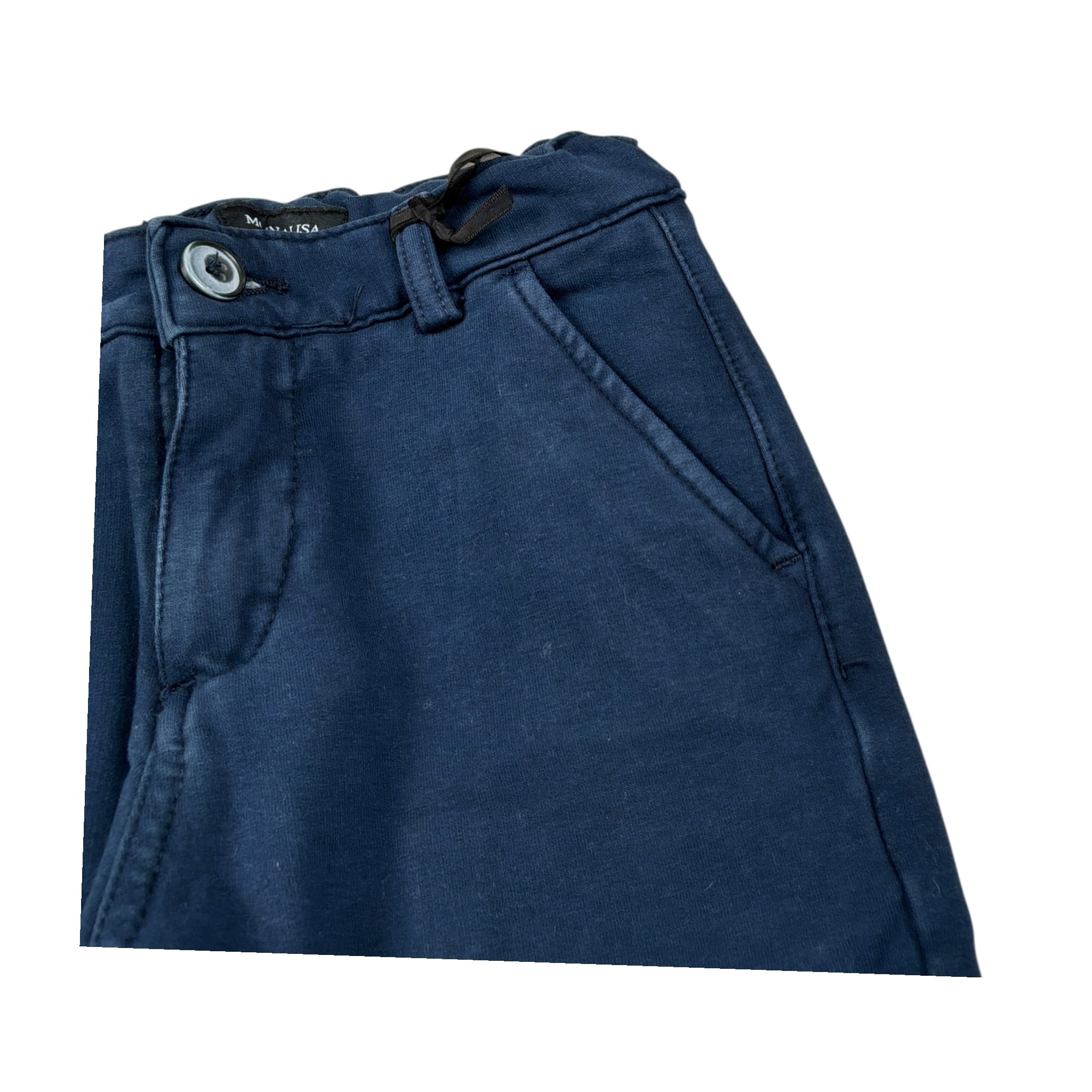 Monnalisa Pantalone tinta unita con Girovita Regolabile Blu per Bambino 252402 BLU MONNALISA 