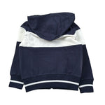 Monnalisa Felpa tinta unita con Stampa Zip E Cappuccio Blu per Bambino 254801 BLU MONNALISA 