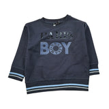 Monnalisa Felpa Girocollo tinta unita con Stampa Blu per Bambino 256608 BLU MONNALISA 