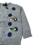Monnalisa Cardigan tinta unita con Ricami Grigio per Neonato 282800 GRIGIO MONNALISA 