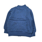 Monnalisa Felpa tinta unita con Stampa E Zip Blu per Neonato 282803 BLU MONNALISA 