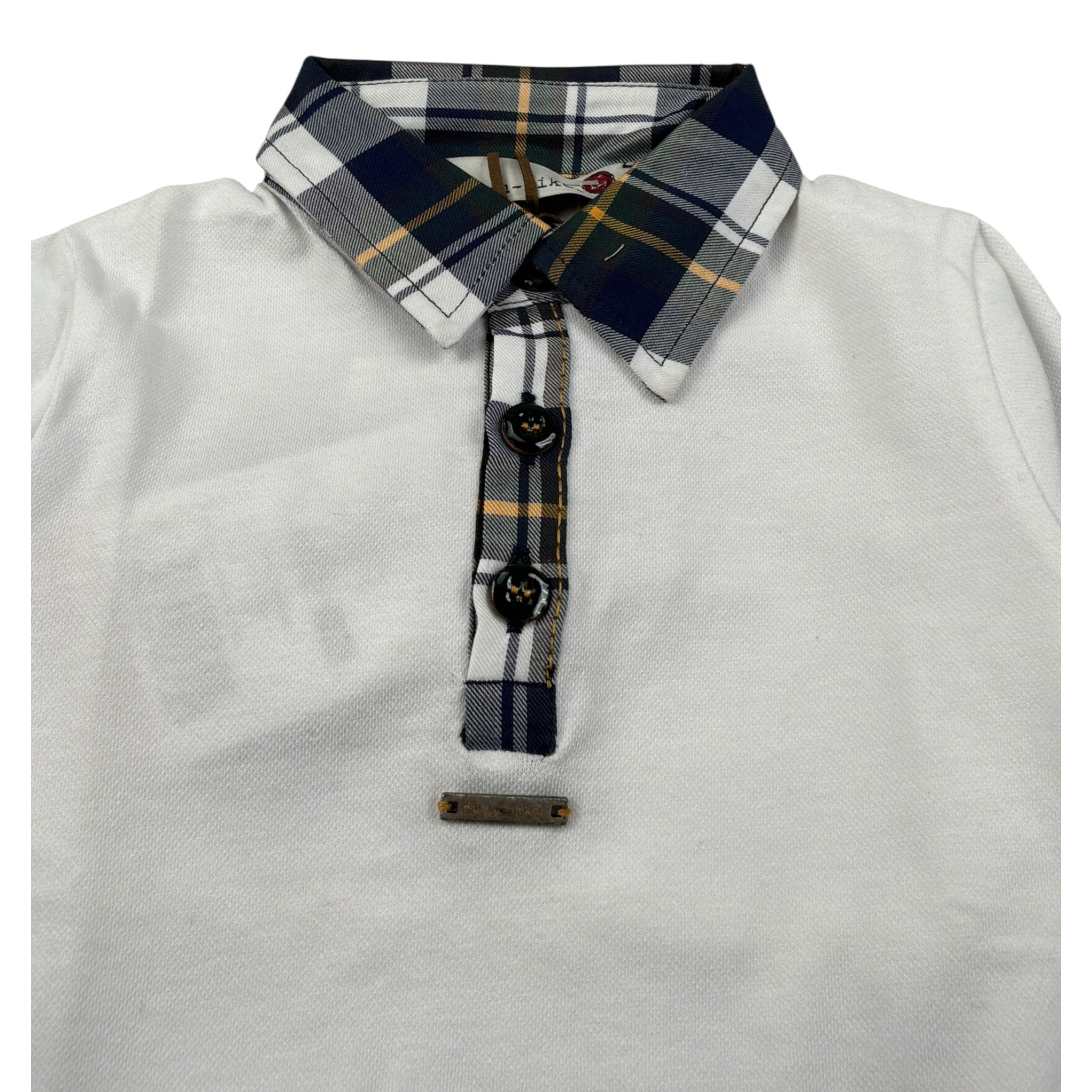 Monnalisa Polo Manica Lunga tinta unita Bianco per Neonato 284617 BIANCO MONNALISA 