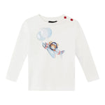 Monnalisa Shirt Girocollo tinta unita Stampa Fantasia Bianco per Neonato 286601 BIANCO MONNALISA 