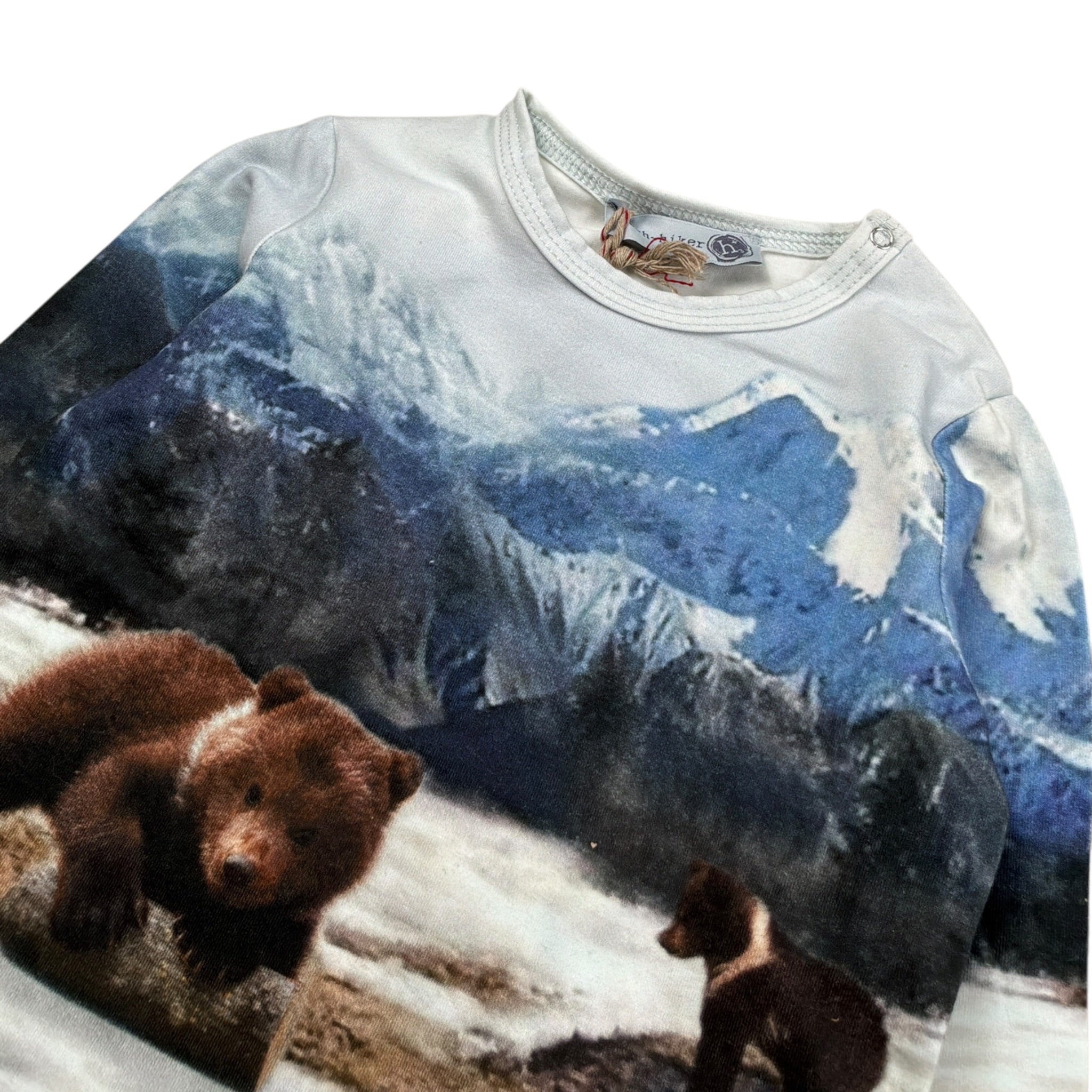 Monnalisa Shirt Stampa Fantasia Azzurro per Neonato 288609 AZZURRO MONNALISA 