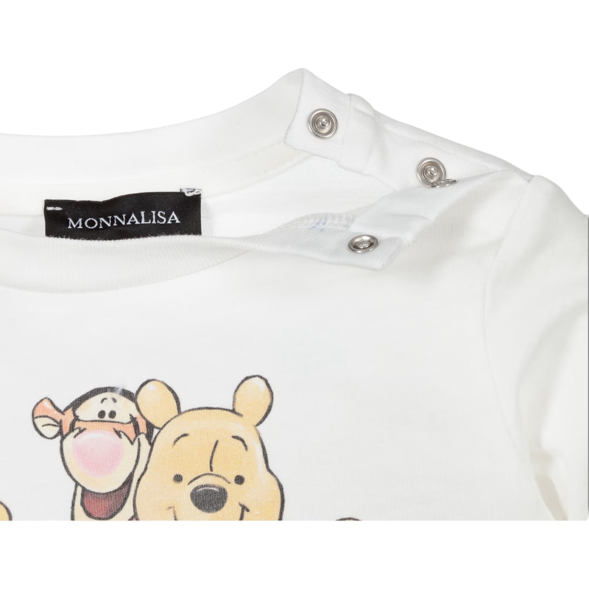 Monnalisa Shirt Girocollo tinta unita con Stampe Bianco per Neonata 288613 BIANCO MONNALISA 