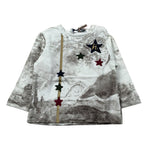 Monnalisa Shirt Girocollo tinta unita Stampa Fantasia Bianco per Neonato 288618 BIANCO MONNALISA 