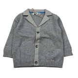 Monnalisa Cardigan tinta unita con Ricami Grigio per Neonato 288805 GRIGIO MONNALISA 