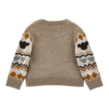 Monnalisa Maglia tinta unita con Stampa Beige per Bambina 28F607 BEIGE MONNALISA 