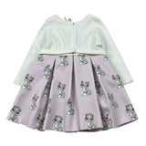 Monnalisa Abito Manica Lunga Bicolore Panna/Rosa per Neonata 310925 PANNA/ROSA MONNALISA 