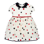Monnalisa Abito Mezza Manica tinta unita con Tulle E Ricami Panna per Bambina 316922 PANNA MONNALISA 