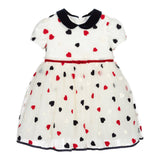 Monnalisa Abito Mezza Manica tinta unita con Tulle E Ricami Panna per Bambina 316922 PANNA MONNALISA 