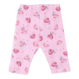 Monnalisa Leggins Tint Unita con Stampe Rosa per Neonata 31D404 ROSA MONNALISA 