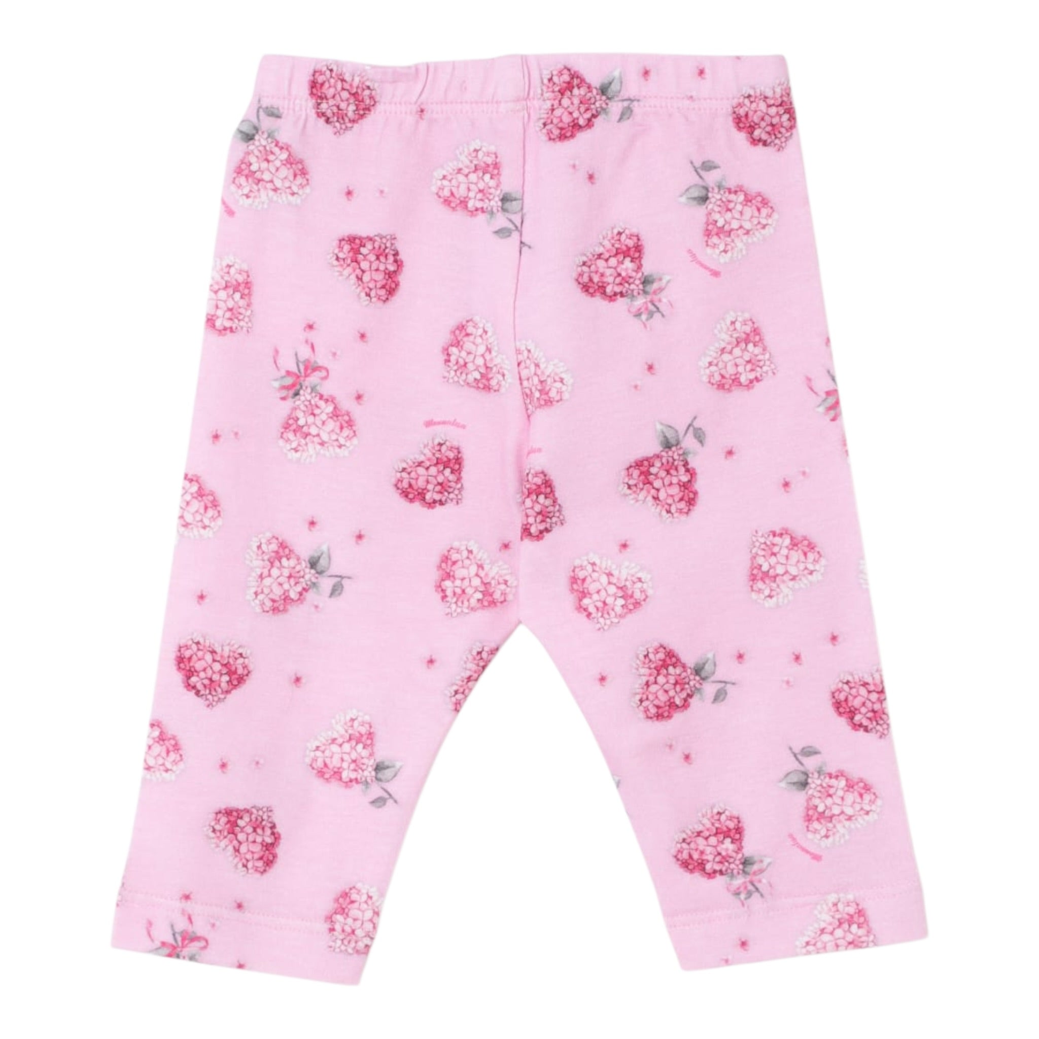 Monnalisa Leggins Tint Unita con Stampe Rosa per Neonata 31D404 ROSA MONNALISA 