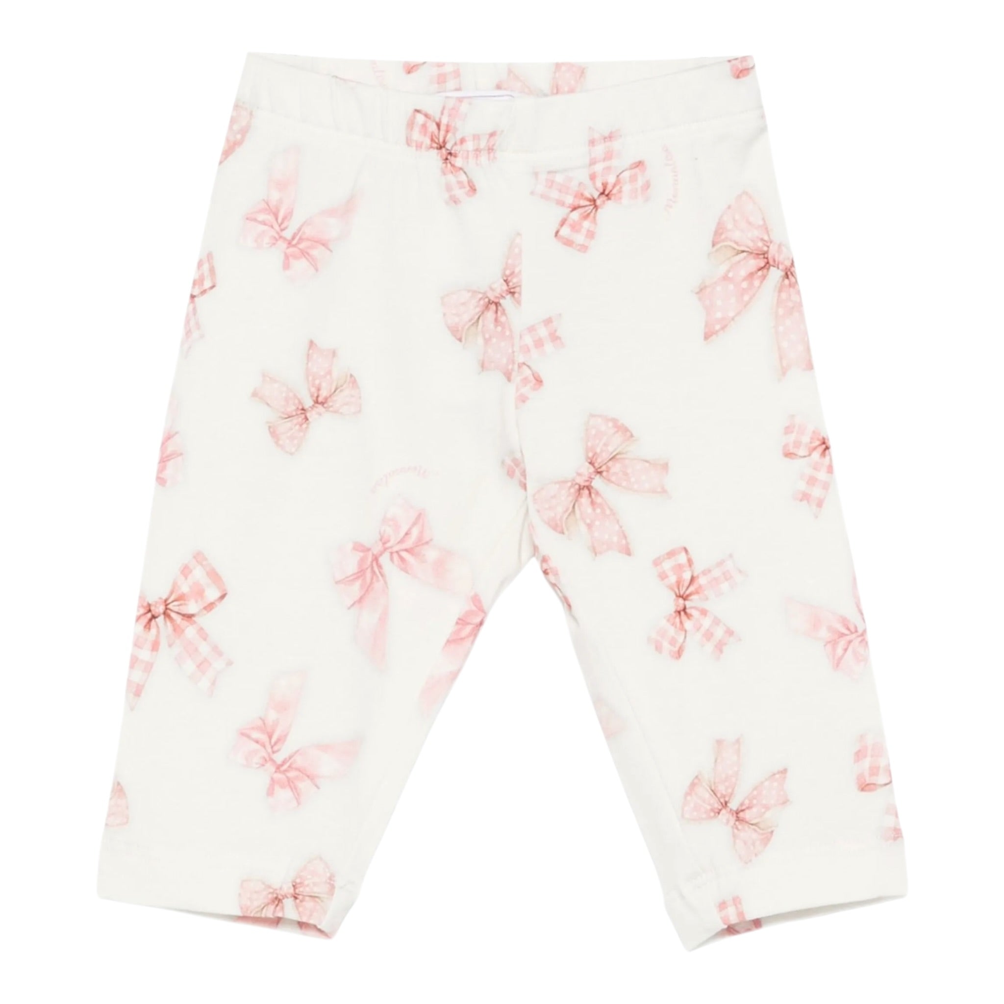 Monnalisa Leggins tinta unita con Stampe Panna per Neonata 31F403 PANNA MONNALISA 