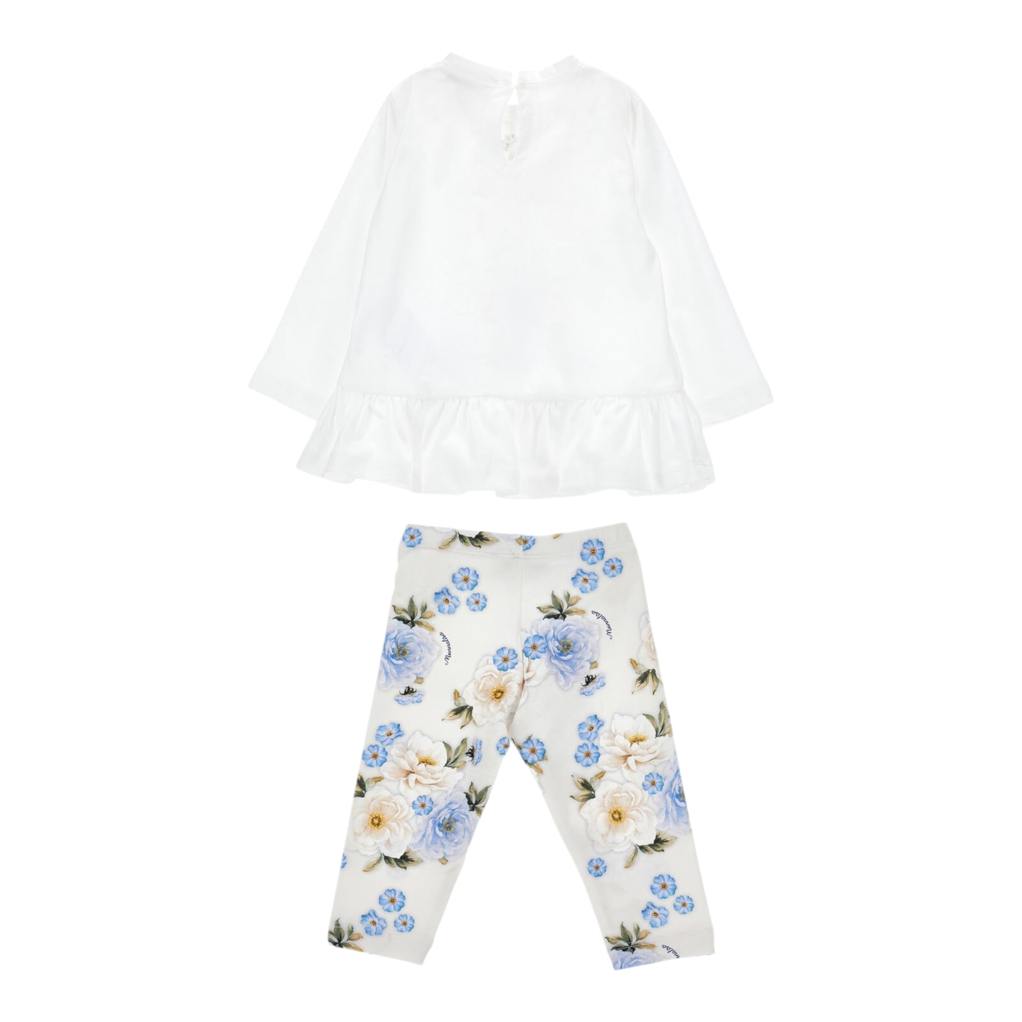 Monnalisa Completo 2 Pezzi Shirt-Leggins Panna per Neonata 31F504 PANNA MONNALISA 