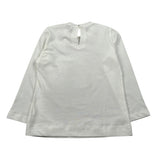 Monnalisa Shirt Girocollo tinta unita con Stampa Panna per Bambina 31F623J PANNA MONNALISA 