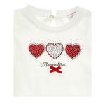 Monnalisa Shirt Girocollo tinta unita con Stampa Bianco per Neonata 31F624 BIANCO MONNALISA 