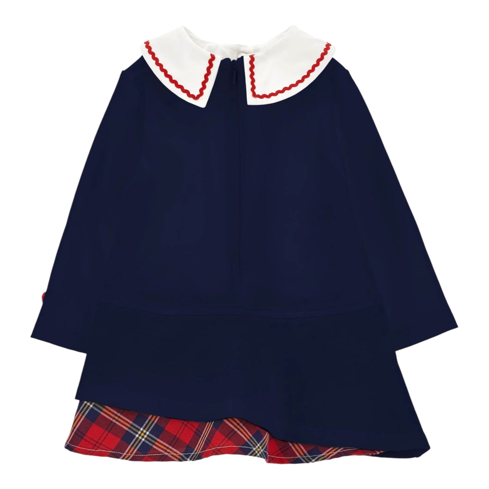 Monnalisa Abito Manica Lunga tinta unita Blu per Bambina 31F912JX BLU MONNALISA 
