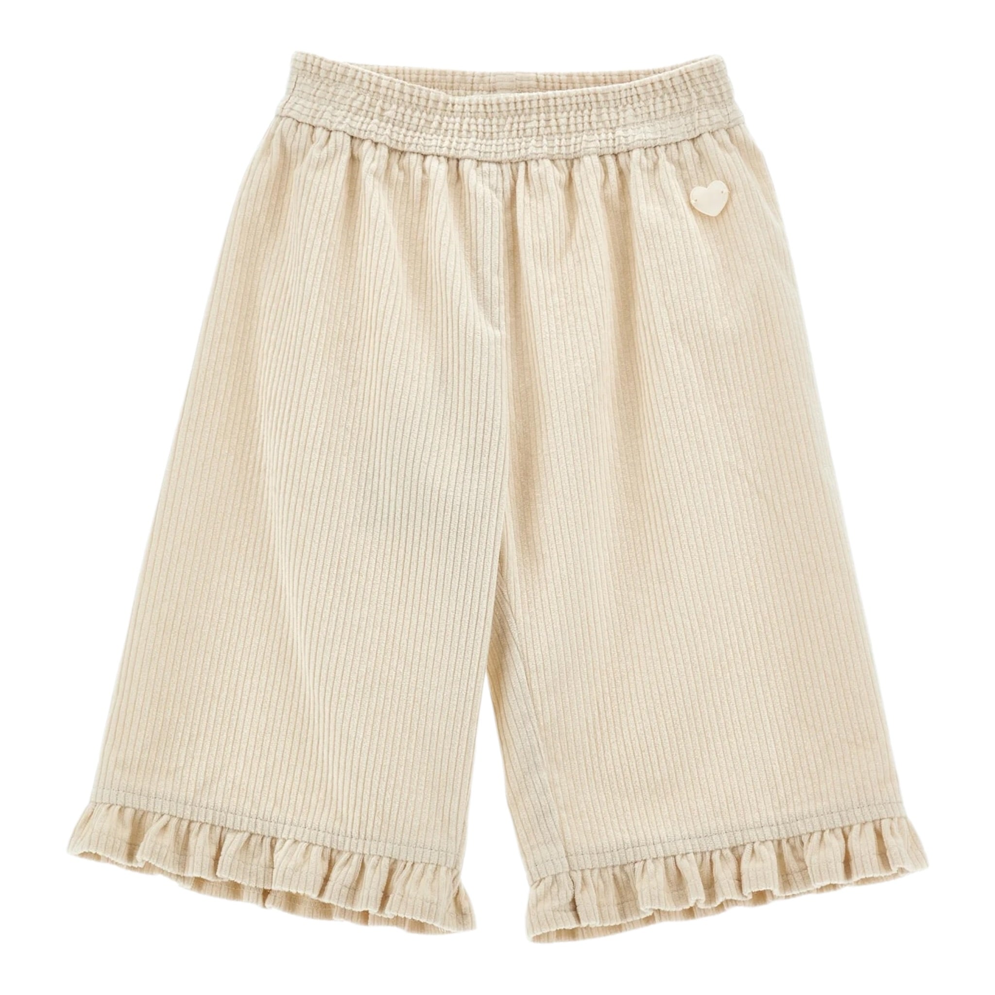 Monnalisa Pantalone tinta unita Modello Palazzo Beige per Bambina 37F402J BEIGE MONNALISA 