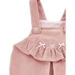 Monnalisa Salopette tinta unita In Velluto Rosa per Neonata 37F902 ROSA MONNALISA 