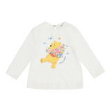 Monnalisa Shirt tinta unita con Stampa Bianco per Bambina 388614P6J BIANCO MONNALISA 