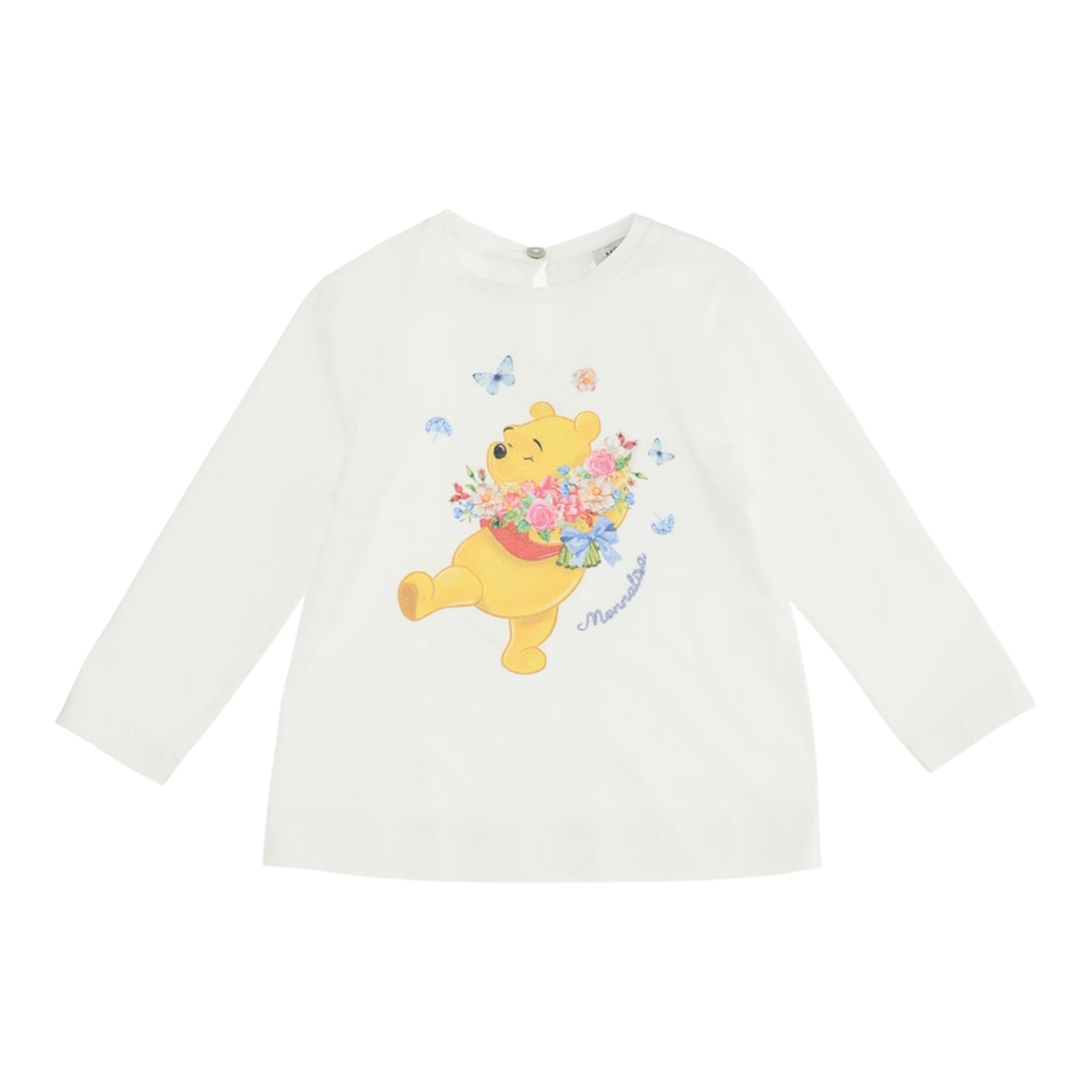 Monnalisa Shirt tinta unita con Stampa Bianco per Bambina 388614P6J BIANCO MONNALISA 