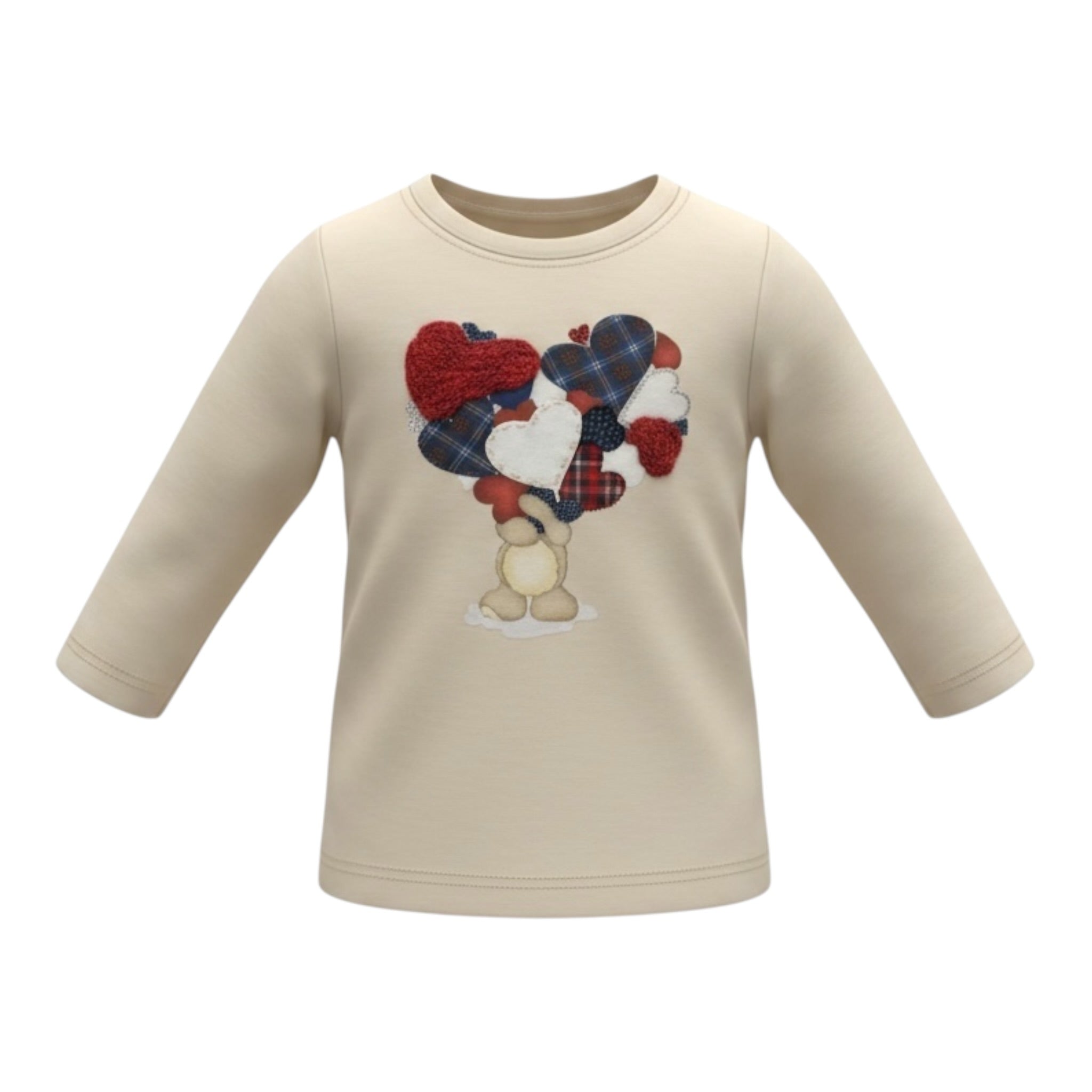 Monnalisa Shirt tinta unita con Stampa Beige per Neonata 394617PI BEIGE MONNALISA 