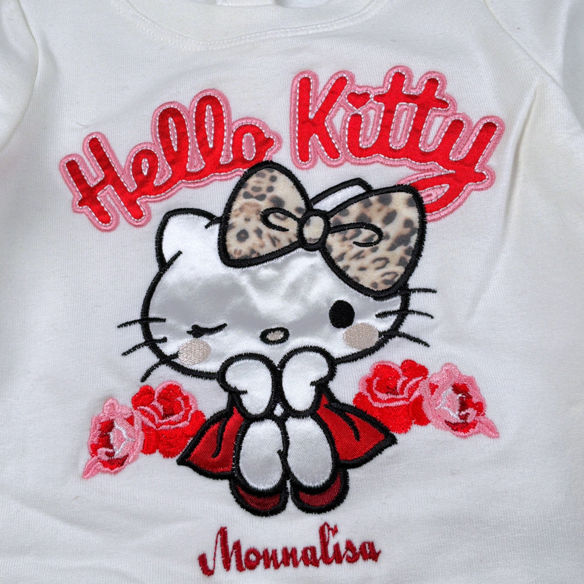 Monnalisa Abito tinta unita con Stampa Bianco per Neonata 394913RH BIANCO MONNALISA 