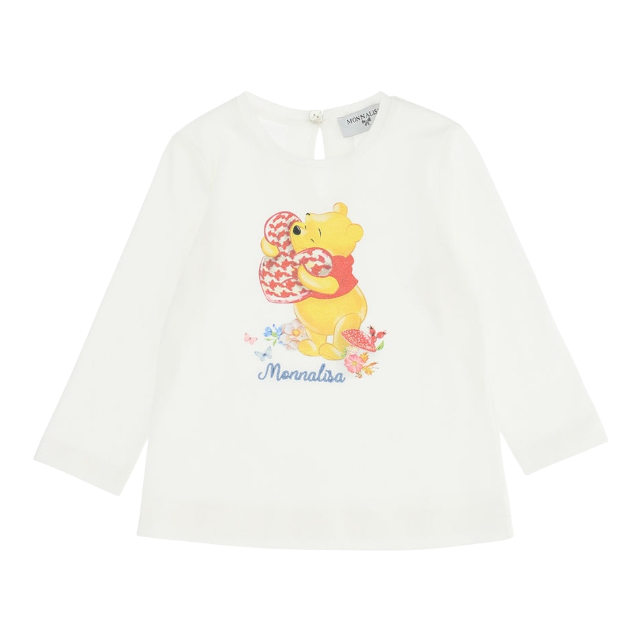 Monnalisa Shirt tinta unita con Stampa Bianco per Neonata 398616PB BIANCO MONNALISA 