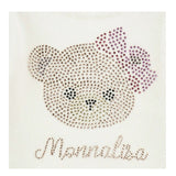 Monnalisa Maglia Girocollo tinta unita con Brillantini Panna per Neonata 39D617 PANNA MONNALISA 