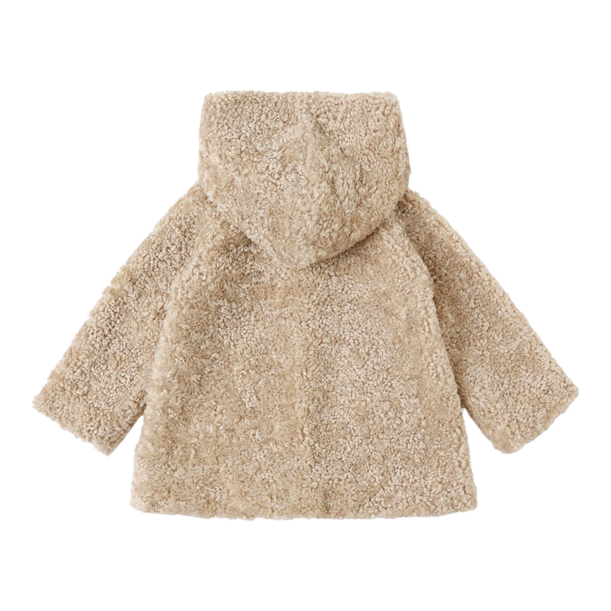 Monnalisa Cappotto tinta unita con Cappuccio Beige per Bambina 39F103 BEIGE MONNALISA 
