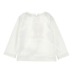 Monnalisa Shirt Girocollo tinta unita Cn Stampa Panna per Neonata 39F602NX PANNA MONNALISA 