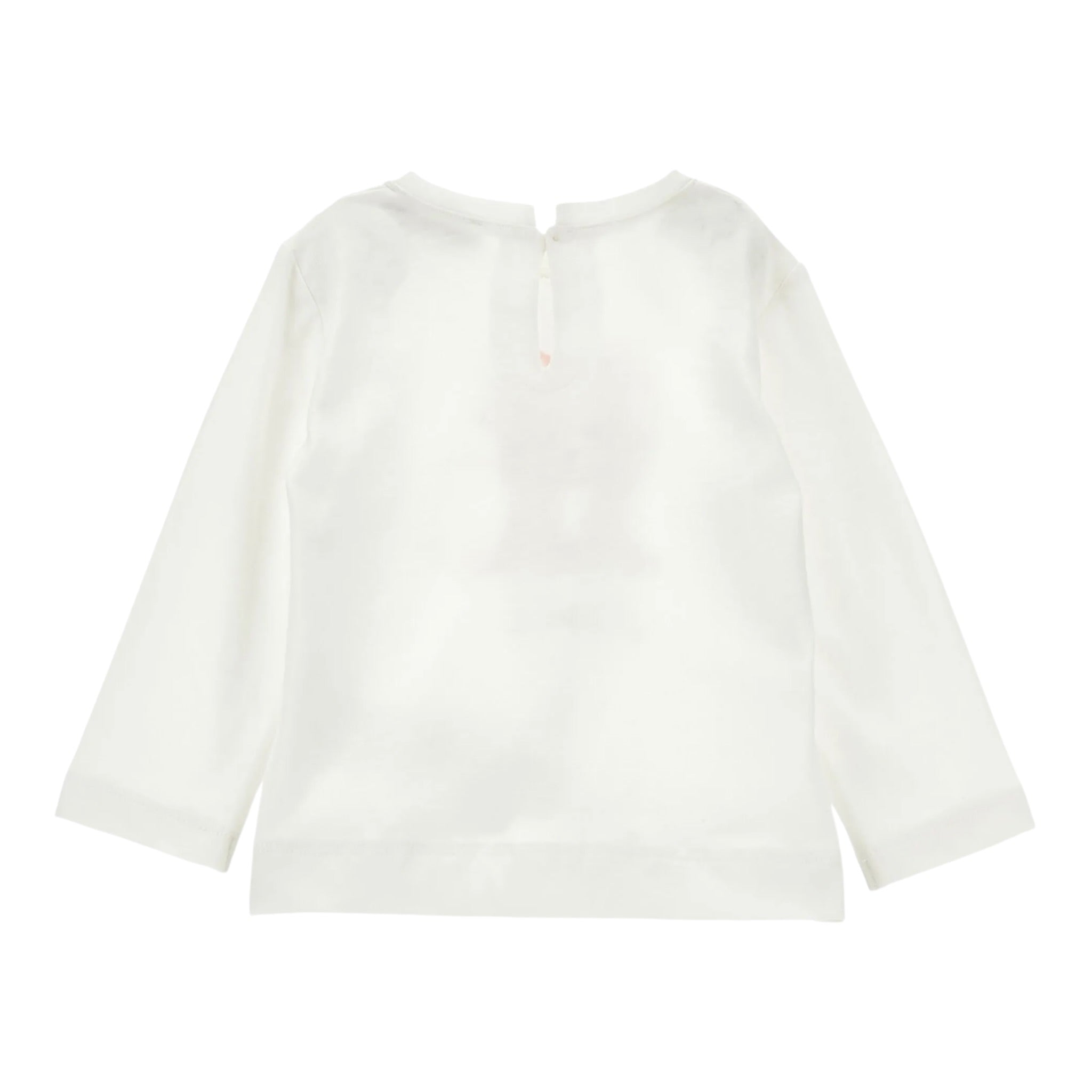 Monnalisa Shirt Girocollo tinta unita Cn Stampa Panna per Neonata 39F602NX PANNA MONNALISA 
