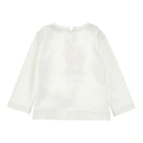 Monnalisa Shirt Girocollo tinta unita Cn Stampa Panna per Bambina 39F602X PANNA MONNALISA 