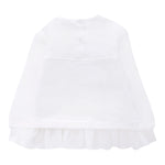 Monnalisa Felpa Chiusa Girocollo tinta unita con Stampa Panna per Neonata 39F607XX PANNA MONNALISA 