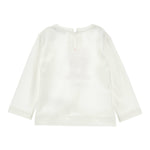 Monnalisa Shirt Girocollo tinta unita con Stampa Bianco per Neonata 39F610 BIANCO MONNALISA 