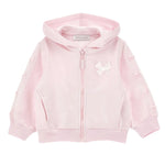 Monnalisa Felpa con Zip E Cappuccio tinta unita Rosa per Neonata 39F801 ROSA MONNALISA 