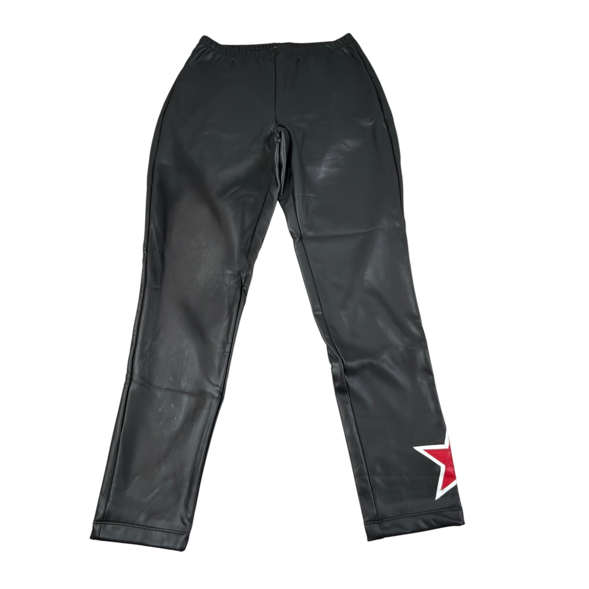 Monnalisa Leggins In Ecopelle tinta unita Nero per Bambina 496406RO NERO MONNALISA 