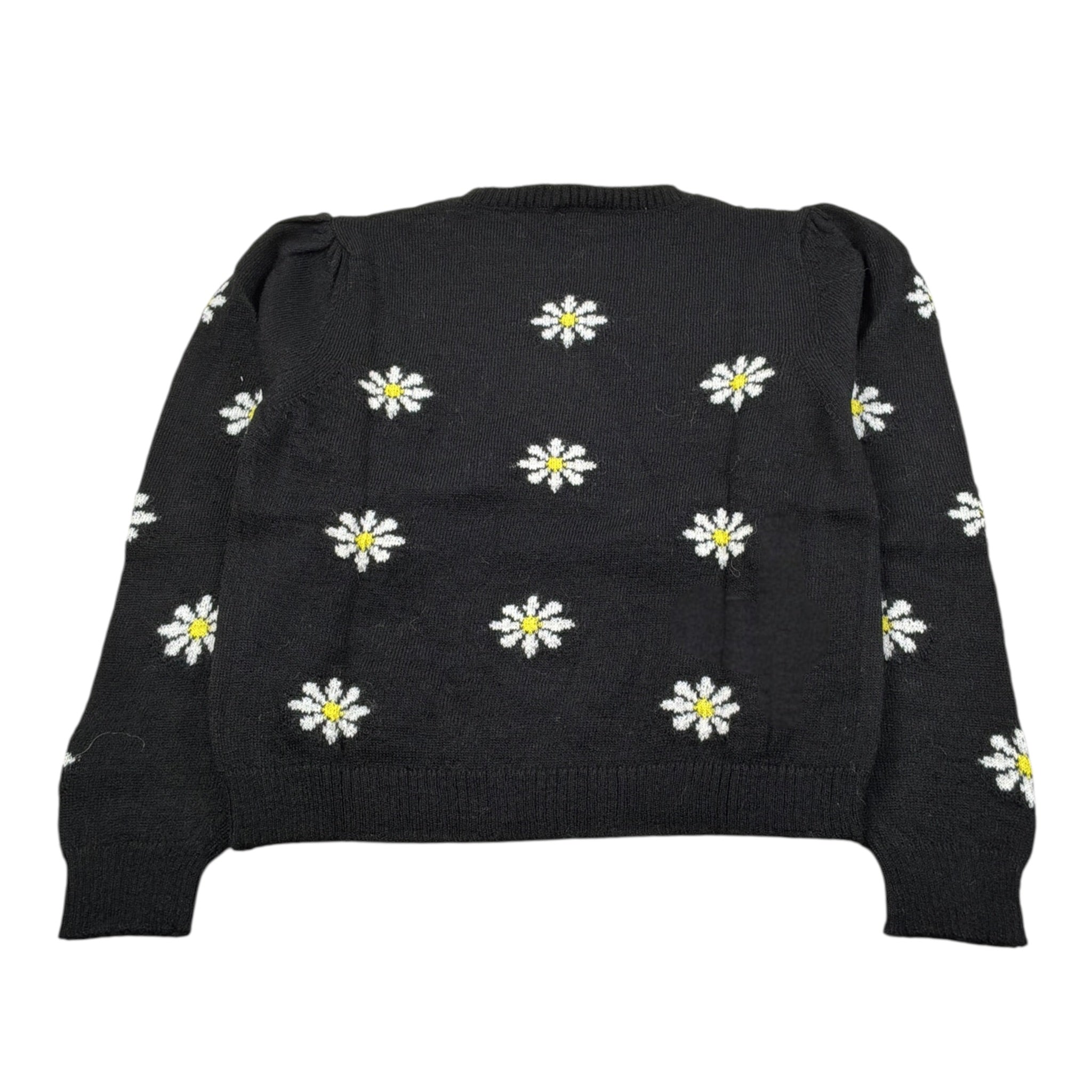 Monnalisa Maglia Girocollo tinta unita con Ricami Nero per Bambina 498601 NERO MONNALISA 