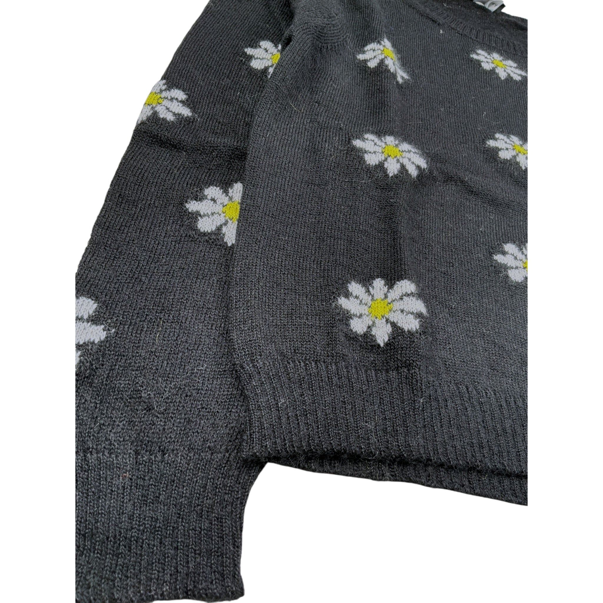Monnalisa Maglia Girocollo tinta unita con Ricami Nero per Bambina 498601 NERO MONNALISA 
