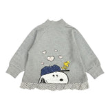 Monnalisa Felpa tinta unita con Zip E Stampa Grigio per Neonata 632800S6 GRIGIO MONNALISA 