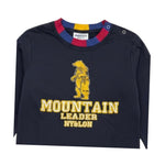Monnalisa Shirt Girocollo tinta unita con Stampa Blu per Neonato 65260188N BLU MONNALISA 