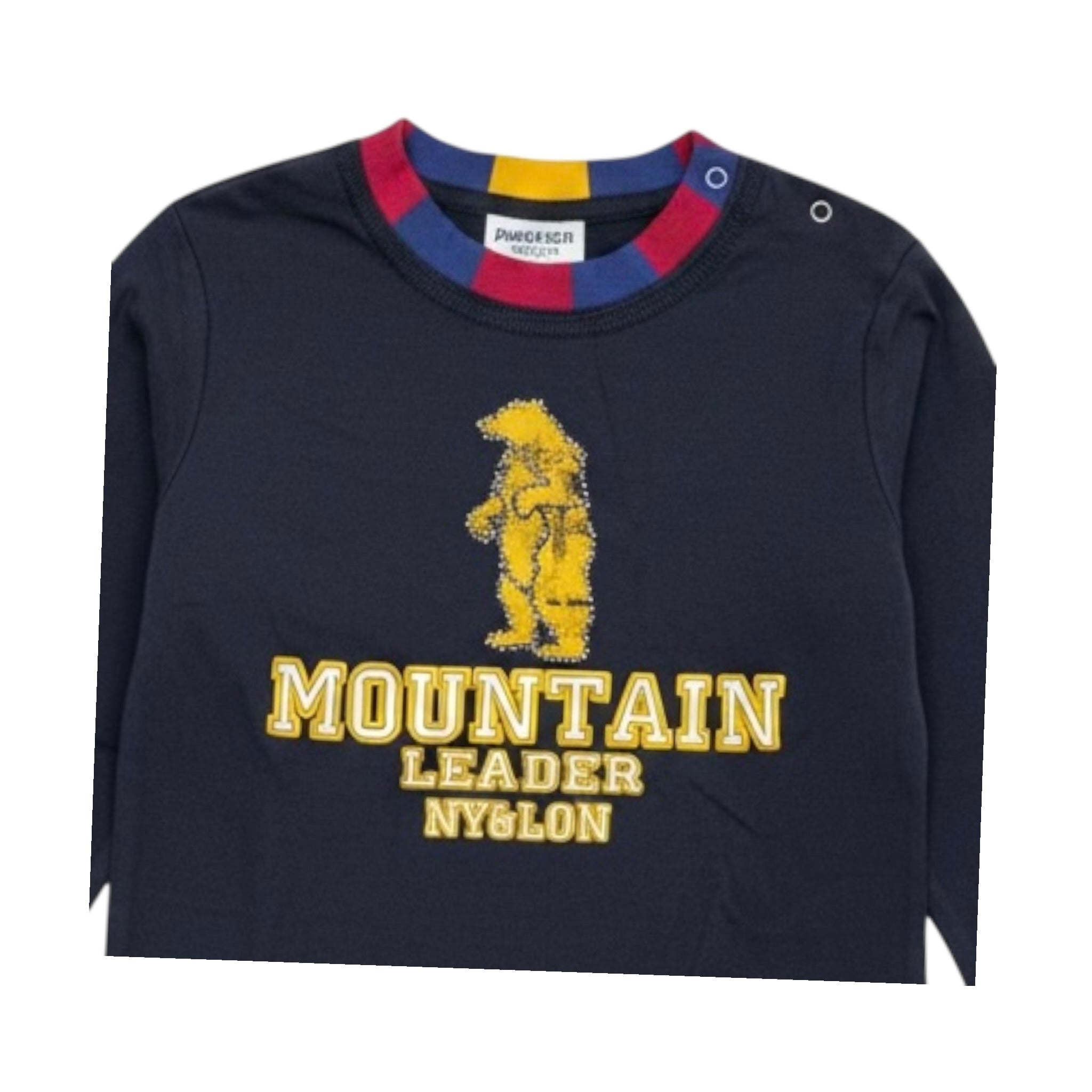 Monnalisa Shirt Girocollo tinta unita con Stampa Blu per Neonato 65260188N BLU MONNALISA 