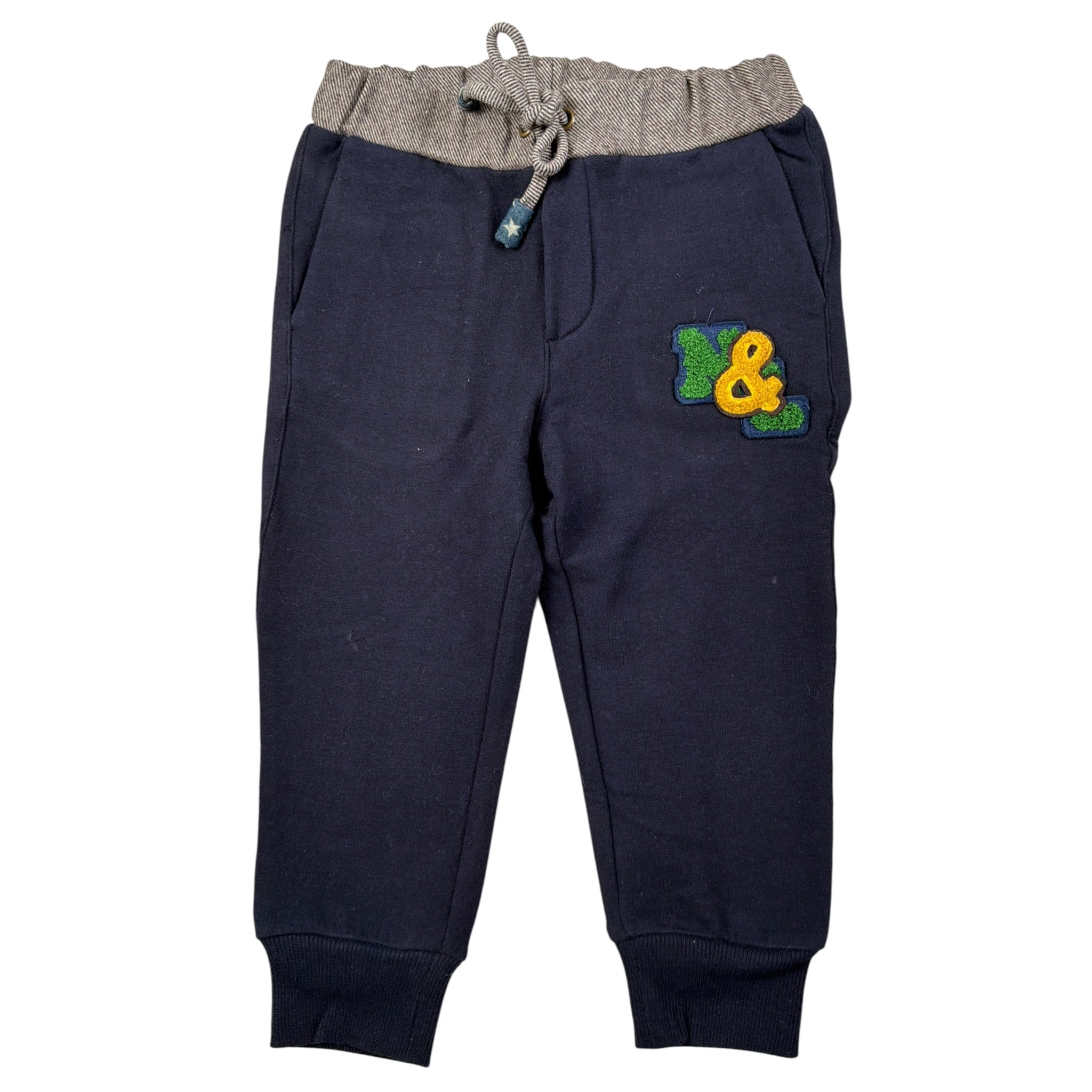 Monnalisa Pantalone Modello Tuta tinta unita con Stampa Blu per Neonato 682401A3 BLU MONNALISA 