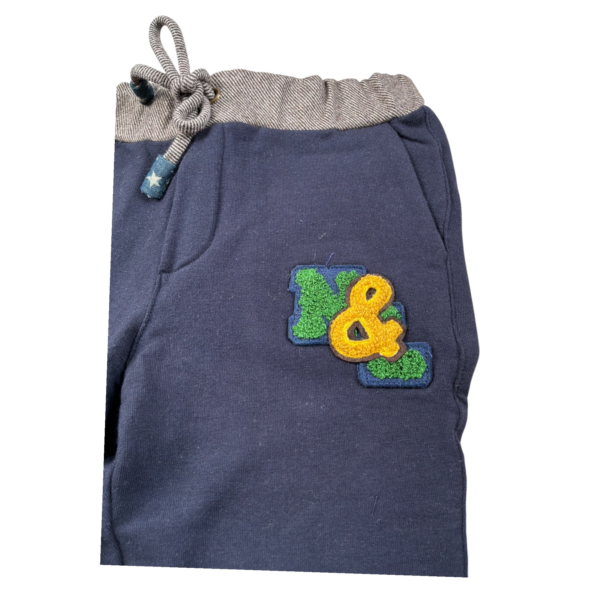 Monnalisa Pantalone Modello Tuta tinta unita con Stampa Blu per Neonato 682401A3 BLU MONNALISA 