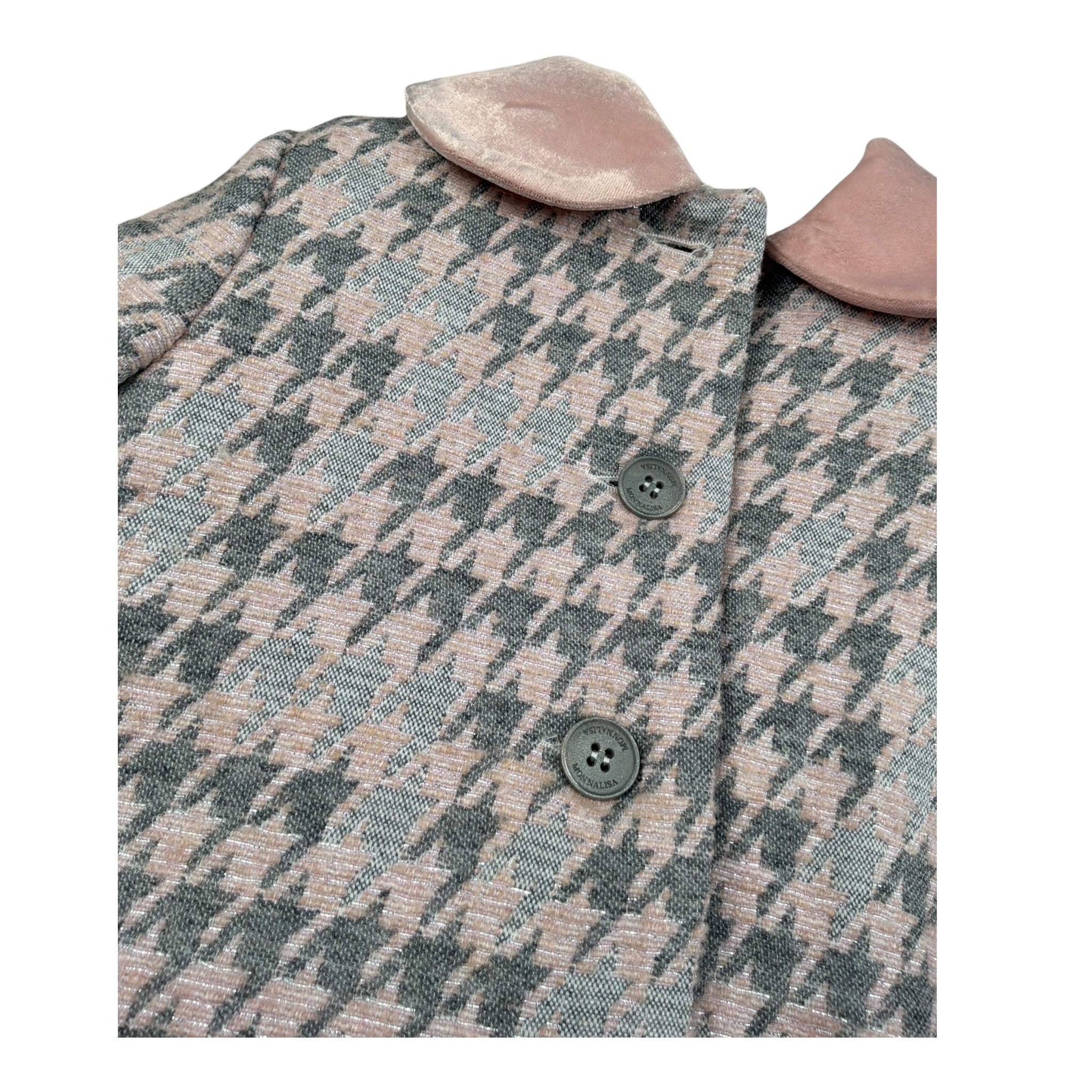 Monnalisa Cappotto Stampa Fantasia Grigio per Bambina 73B101 GRIGIO MONNALISA 