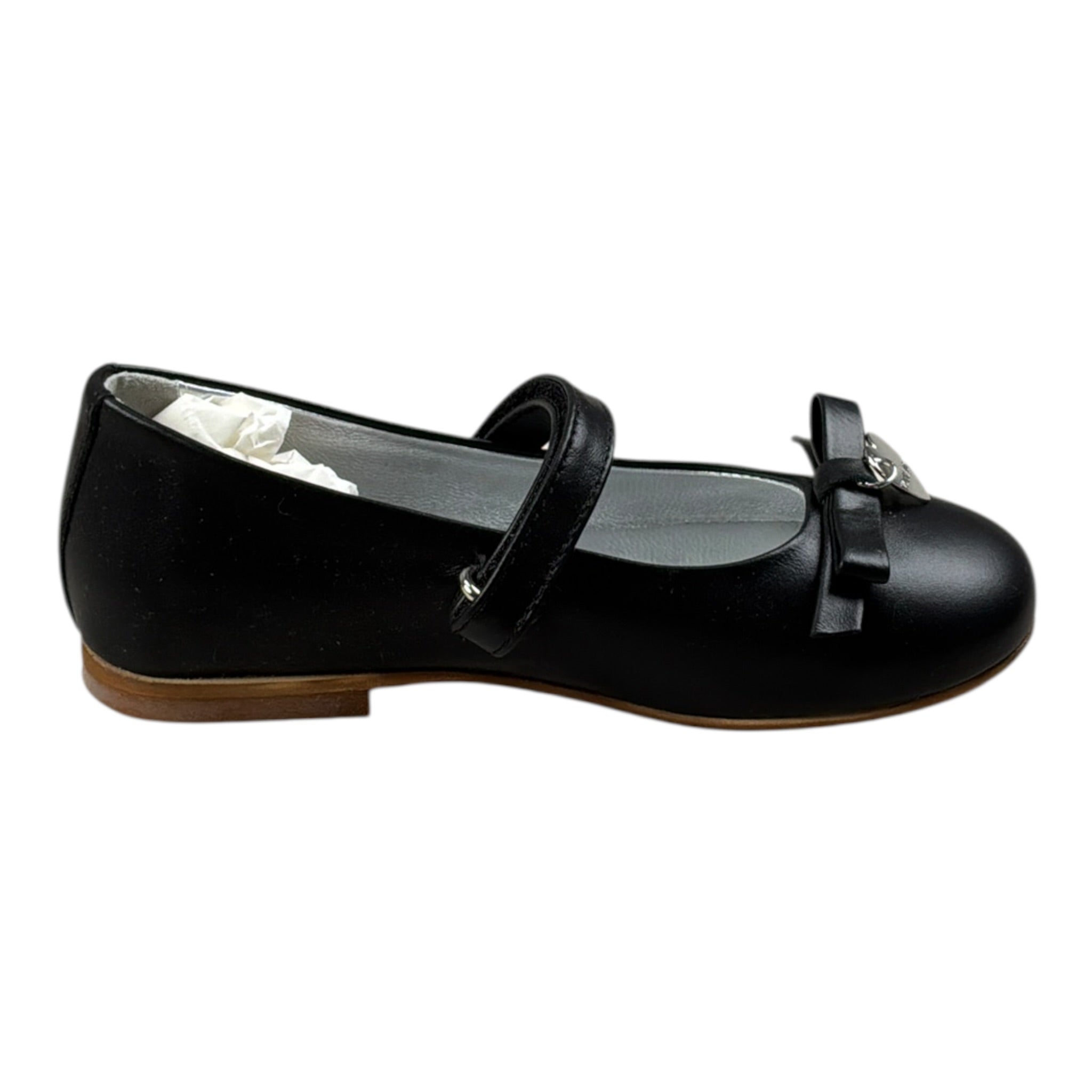 Monnalisa Ballerina tinta unita con Fiocco Nero per Bambina 87D005 NERO MONNALISA 
