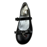 Monnalisa Ballerina tinta unita con Fiocco Nero per Bambina 87D005 NERO MONNALISA 