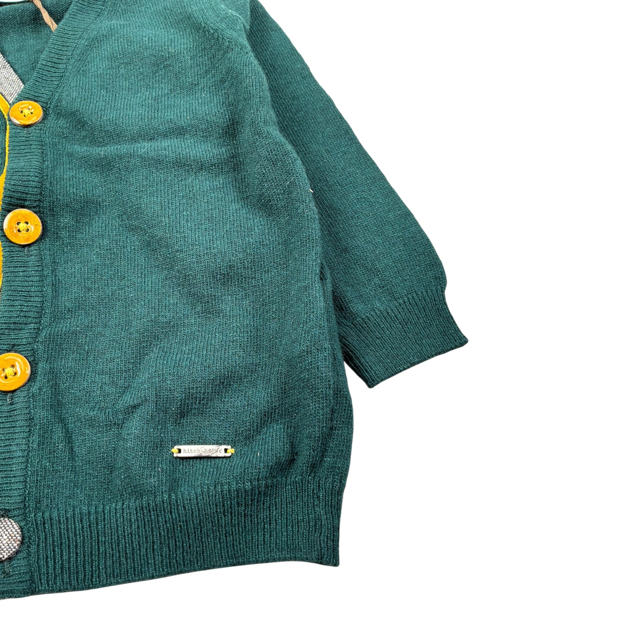 Monnalisa Cardigan tinta unita con Bottoni Verde per Neonato CRD VERDE MONNALISA 