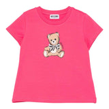Moschino T-Shirt Girocollo tinta unita Fuxia per Bambina HCM06K FUXIA MOSCHINO 